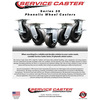 Service Caster 8 Inch Heavy Duty Phenolic Caster with Roller Bearing and Brake SCC-35S820-PHR-SLB